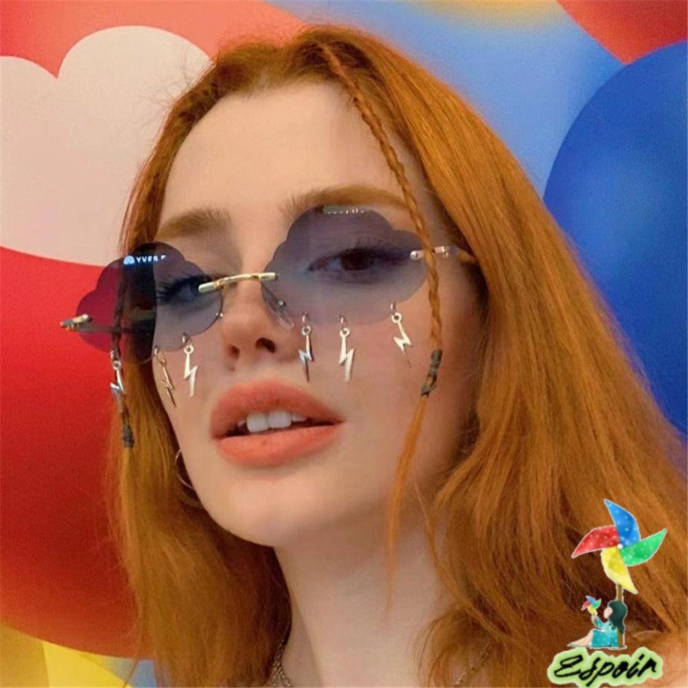 ESPO Kính Mát Không Gọng Hình Đám Mây Nhiều Màu Sắc