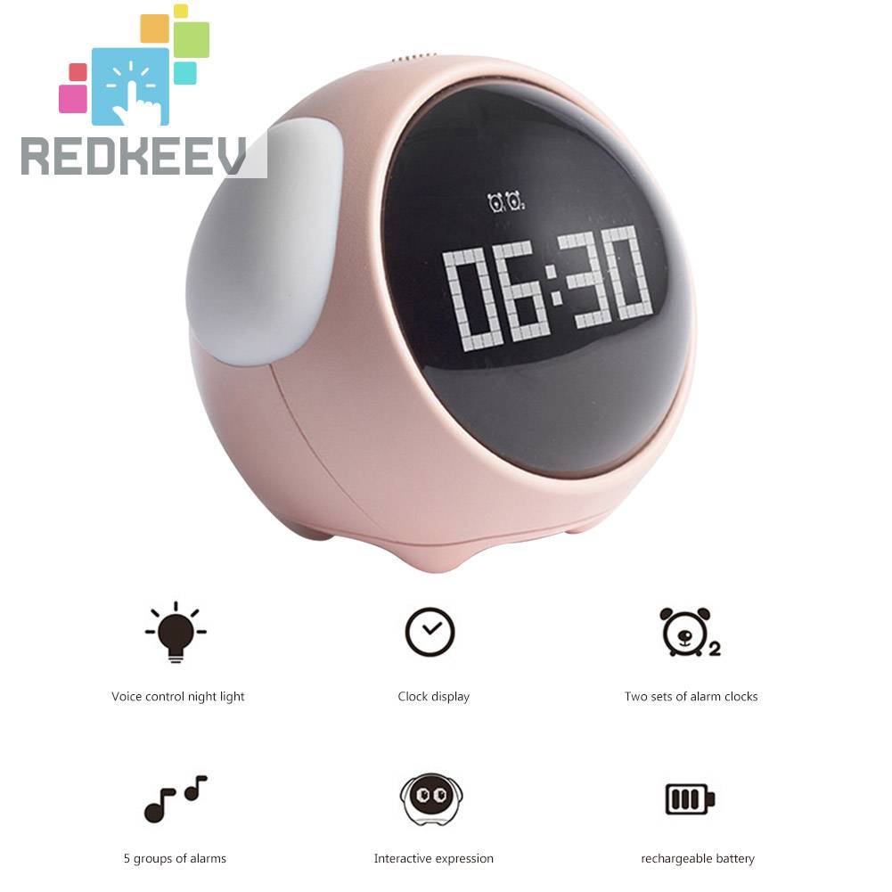 Đồng Hồ Báo Thức Thông Minh Hình Biểu Tượng Cảm Xúc Sáng Tạo Dễ Thương Trang Trí Nhà Cửa