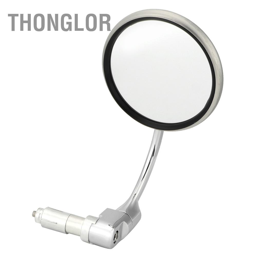 Thonglor 1 Vintage Thép Không Gỉ Xe Máy Đổi Đua Gương Chiếu Hậu Phản Quang Mặt