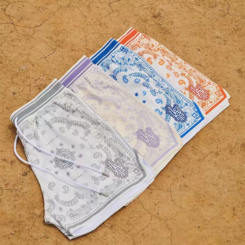 Quần Short Thể Thao Phối Lưới Thoáng Khí Nhanh Khô In Họa Tiết Thời Trang Mùa Hè Cho Nam