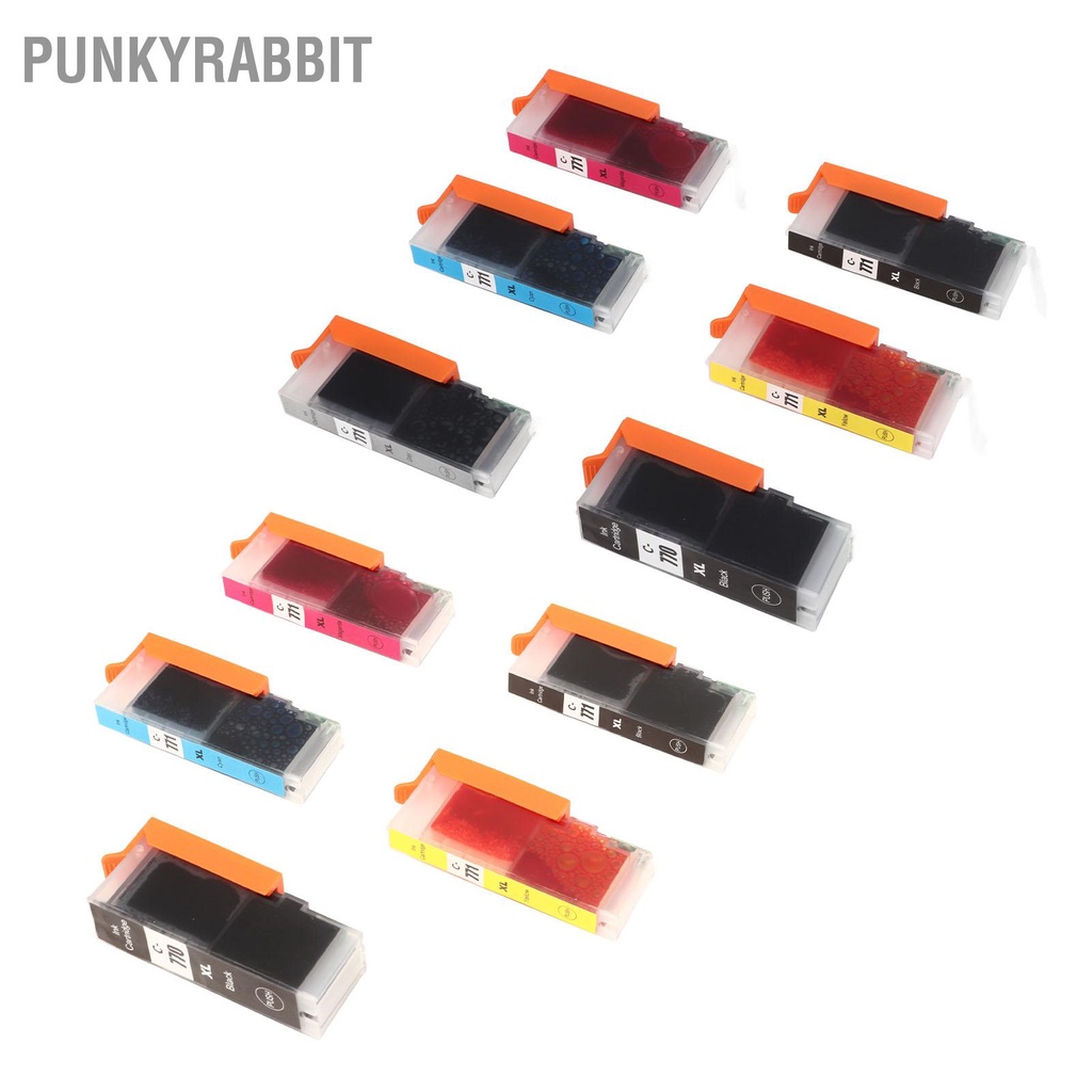 PunkyRabbit Bộ Hộp Mực Đen Và Màu Combo Cho PIXMA MG5770 MG6870 MG7770 TS5070 TS6070 TS8070