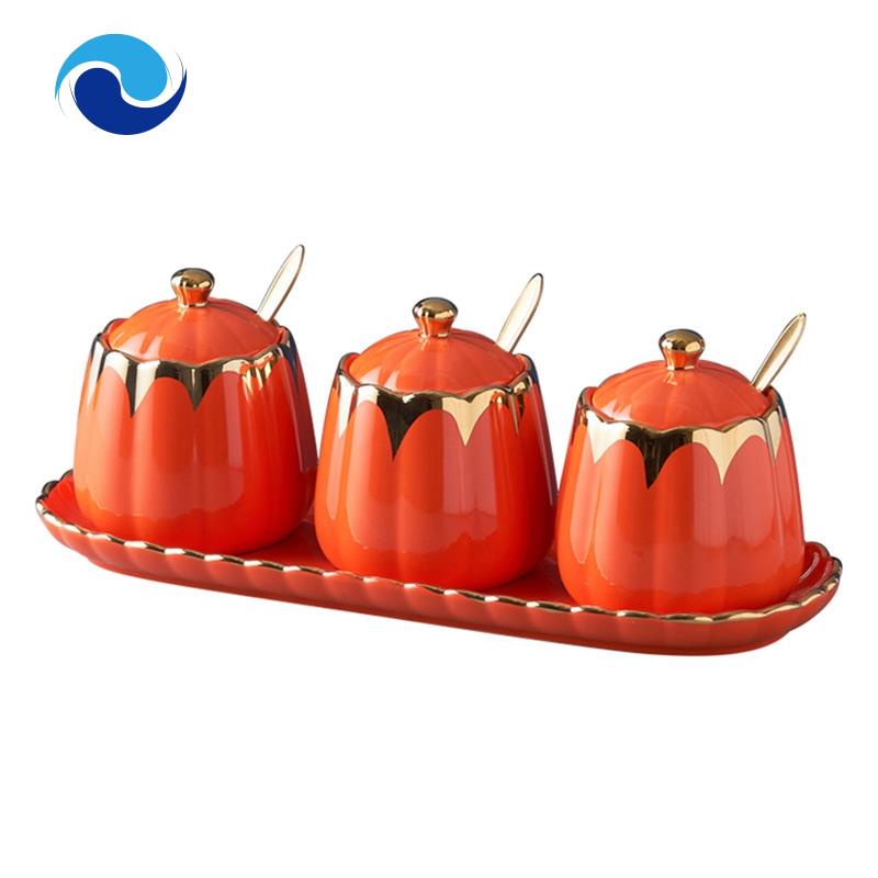 1 Bộ Hũ Đựng Gia Vị Trong Nhà Bếp Có Nắp Bằng Gỗ