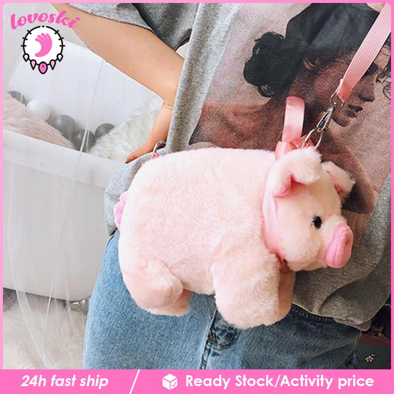 Túi Đeo Chéo Vai Hình Chú Heo Dễ Thương Thời Trang Xuân Hè Cho Nữ