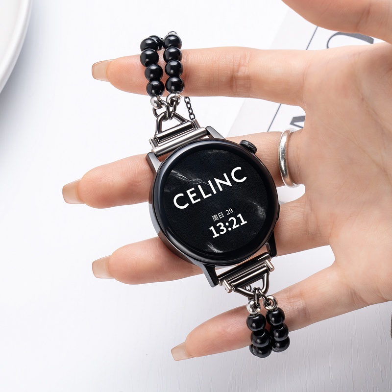 Dây Ngọc Trai Sang Trọng Đeo Đồng Hồ Cho Samsung Galaxy Watch 4 / 5 Pro 40 / 44 / 45mm Classic 46 / 42mm Galaxy Active 2 40mm 44mm