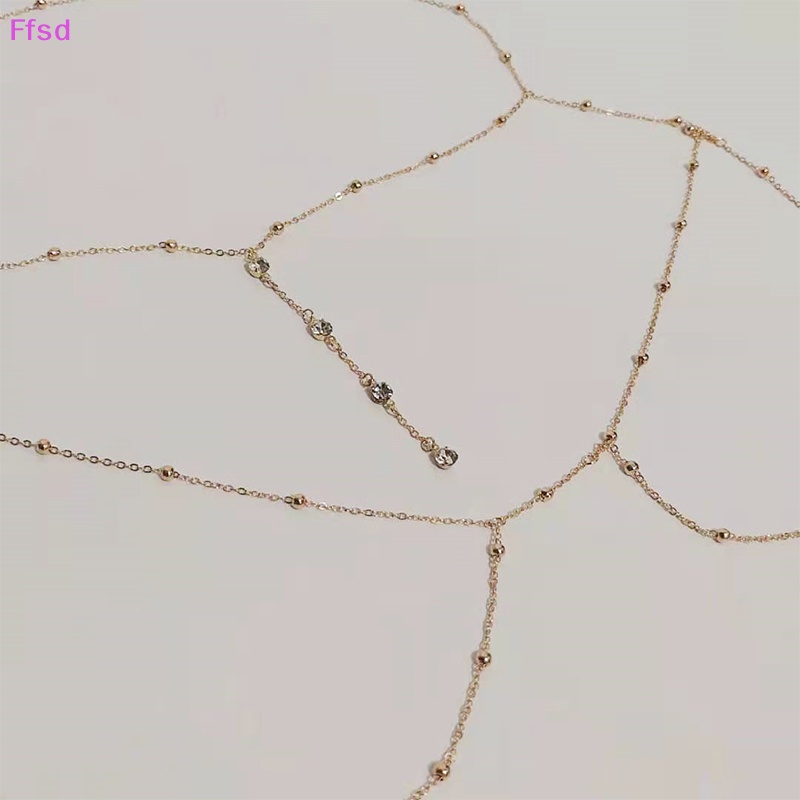 {Ffsd} Phụ Kiện Bikini Dây Xích Tua Rua Đính Đá Quyến Rũ Cho Nữ Đi Biển / Đám Cưới Bán Chạy