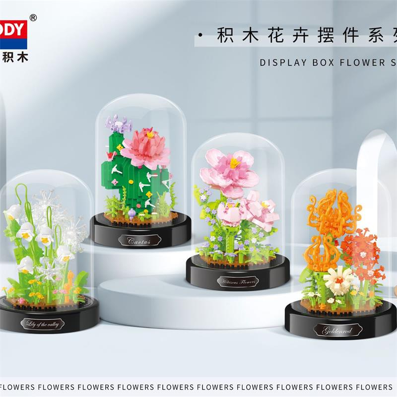 Khối Đồ Chơi Xếp Hình Hoa Hướng Dương / Hoa Hồng Vĩnh Cửu Xinh Xắn Làm Quà Tặng Sinh Nhật Cho Bé Gái Ốp