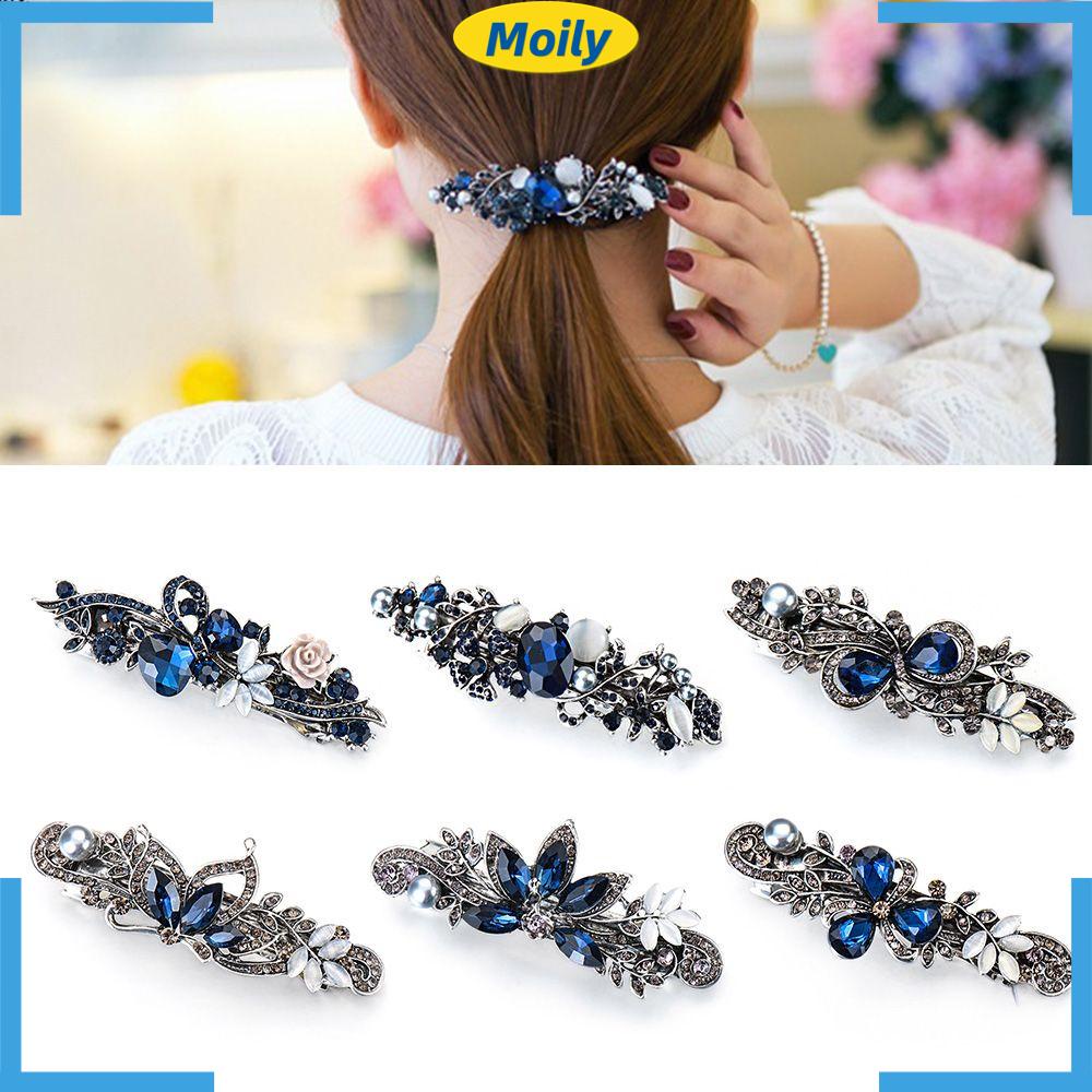 MOILYVN Kẹp Tóc Bướm Đính Đá Sang Trọng