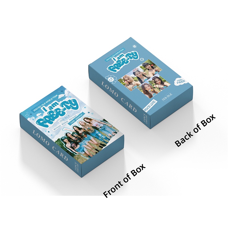 I-DLE LOMO Card Set 55 Tấm Thẻ Ảnh I am FREE-TY Hình Nhóm Nhạc KPOP