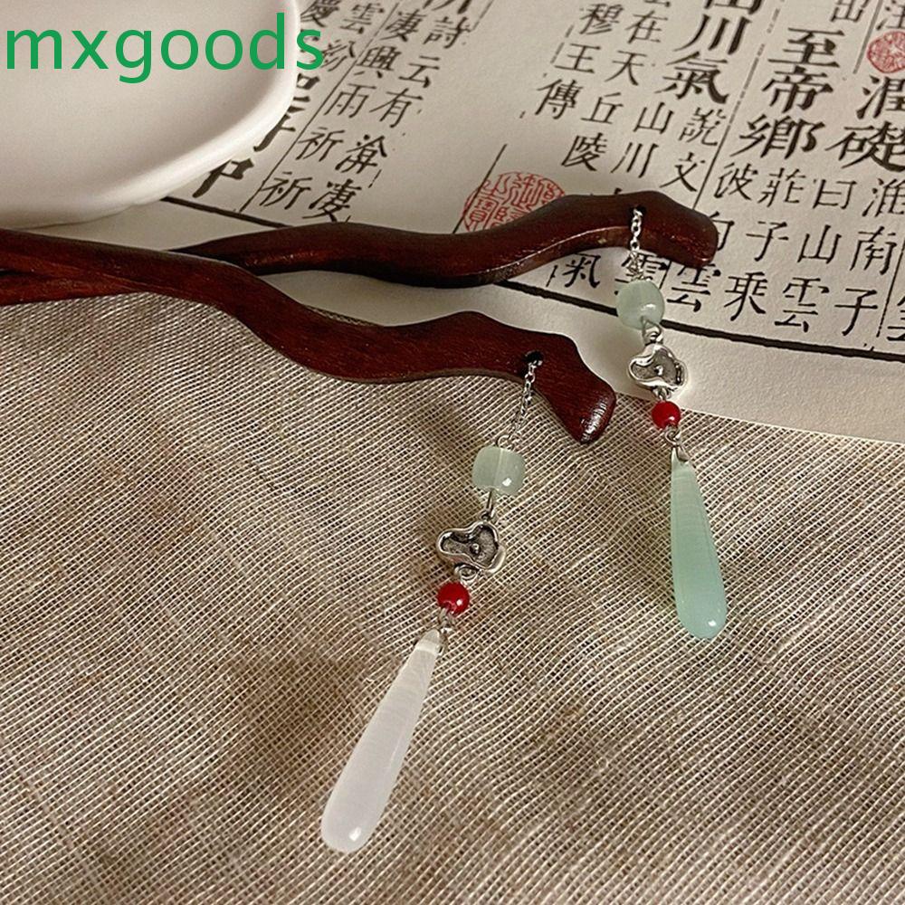 MXGOODS Trâm Cài Tóc Bằng Gỗ Phối Tua Rua Phong Cách Hanfu Cổ Điển Thời Trang