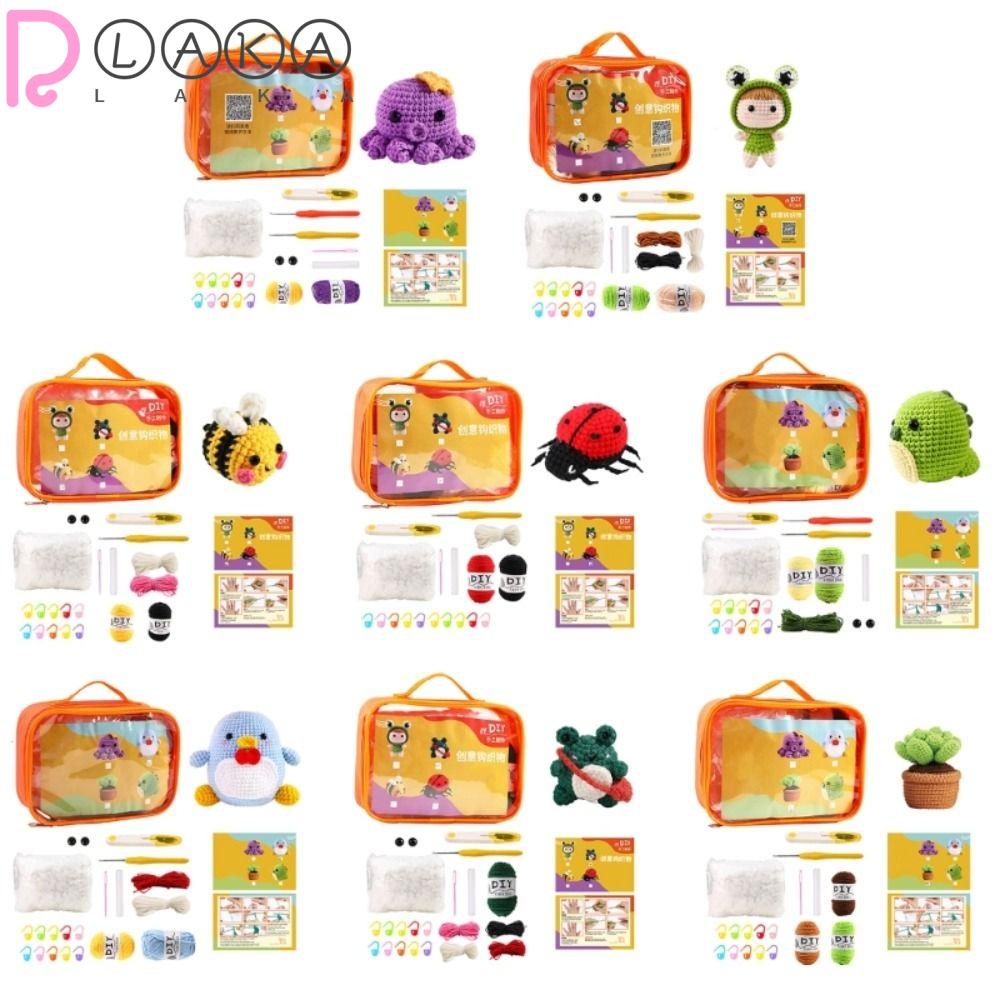 LAKAMIER Bộ Dụng Cụ Đan Móc Len Nghệ Thuật &amp; May Vá Thủ Công DIY Cho Người Mới Bắt Đầu