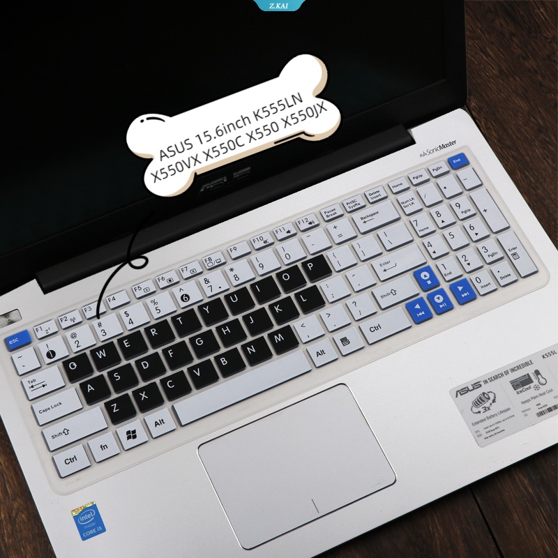 Film Dán Bảo Vệ Bàn Phím Máy Tính ASUS K555LN X550VX X550C X550 X550JX 15.6 Inch Bằng Silicon Siêu Mỏng Chống Thấm Nước