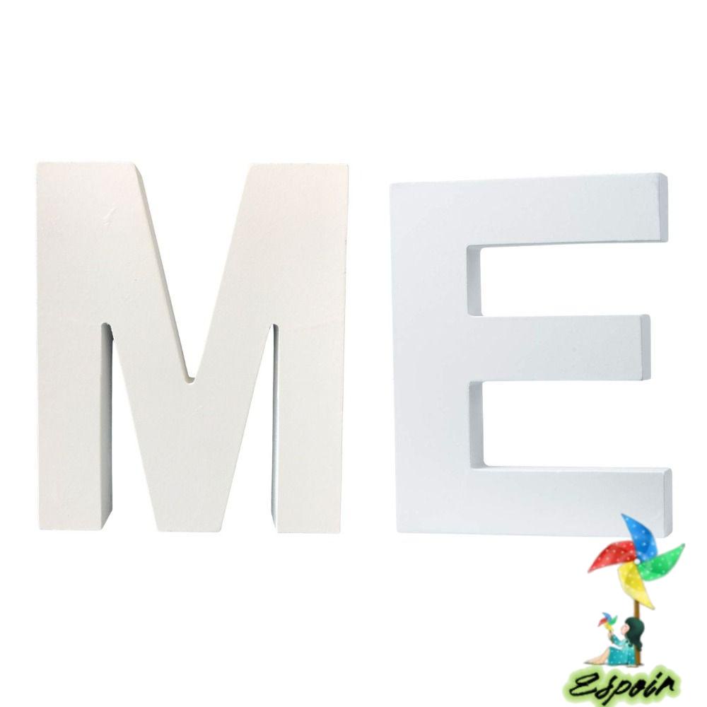 ESPO Bộ 2 Chữ Gỗ E Đứng 6 Inch Trang Trí Tiệc Sinh Nhật