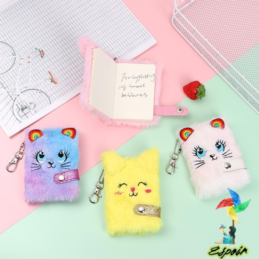 ESPO Móc Khóa Hình Chú Mèo Hoạt Hình Nhồi Bông Đáng Yêu