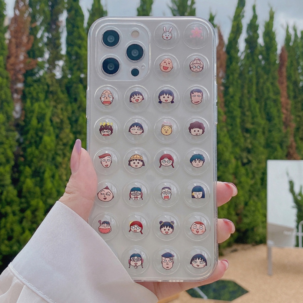 Ốp Điện Thoại TPU Dẻo Họa Tiết Hoạt Hình Maruko-chan Chống Sốc Cho IPhone 14 13 12 11 Pro Max X XR 8 7 Plus