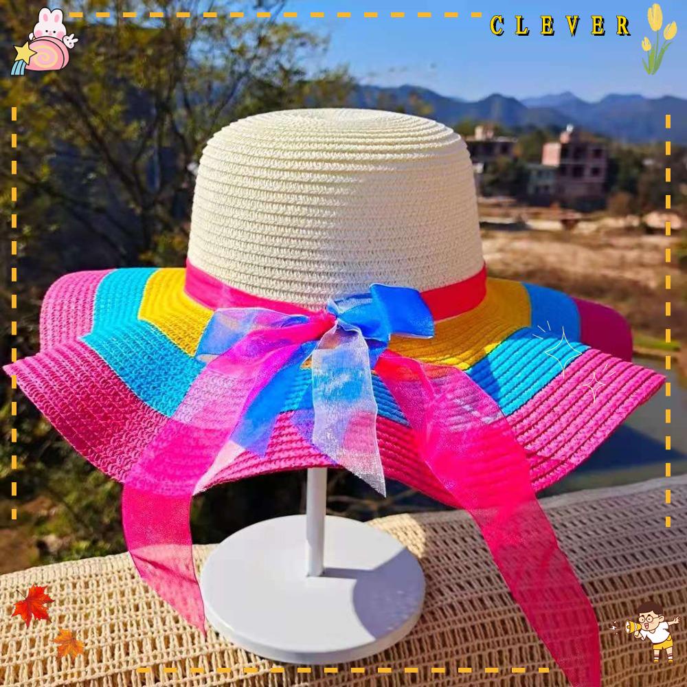 CLEVER Mũ Cói Rộng Vành Chống Tia Cực Tím Thời Trang Mùa Hè