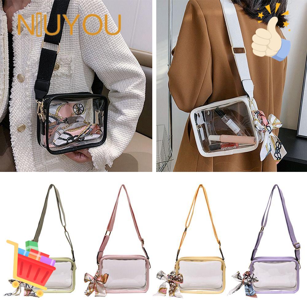 NIUYOU Túi Đeo Chéo Bằng Nhựa PVC Thời Trang Cho Nữ