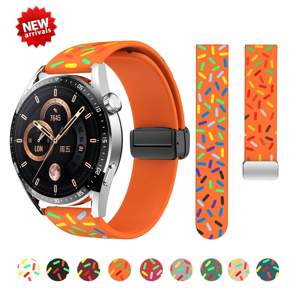 HUAWEI Dây Đeo Từ Tính Bằng Silicon 20mm 22mm Cho Đồng Hồ Thông Minh Samsung Galaxy Watch 4 5 pro 40mm 44mm 45mm 3 GT2 / 3 pro