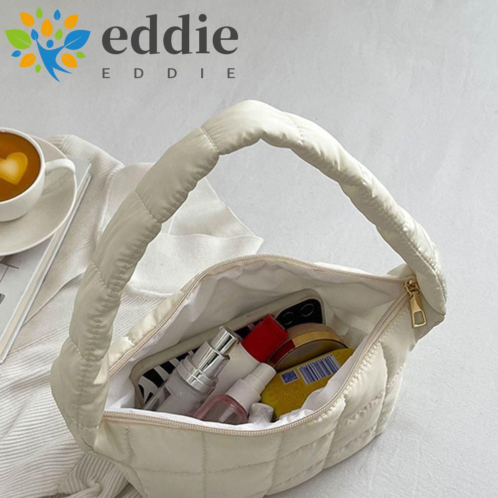 26EDIE Túi Vải Oxford Đeo Vai Đựng Mỹ Phẩm / Son Môi Họa Tiết Kẻ Sọc Caro Thêu Hình Thoi Phong Cách Đường Phố Cho Nữ