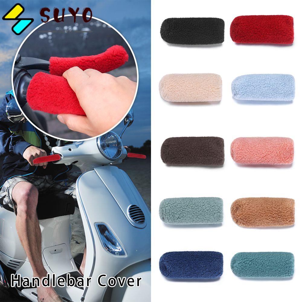 SUYO Set 2 Vỏ Bọc Tay Lái Xe Máy Chất Liệu Dày Dặn Giữ Ấm Mù