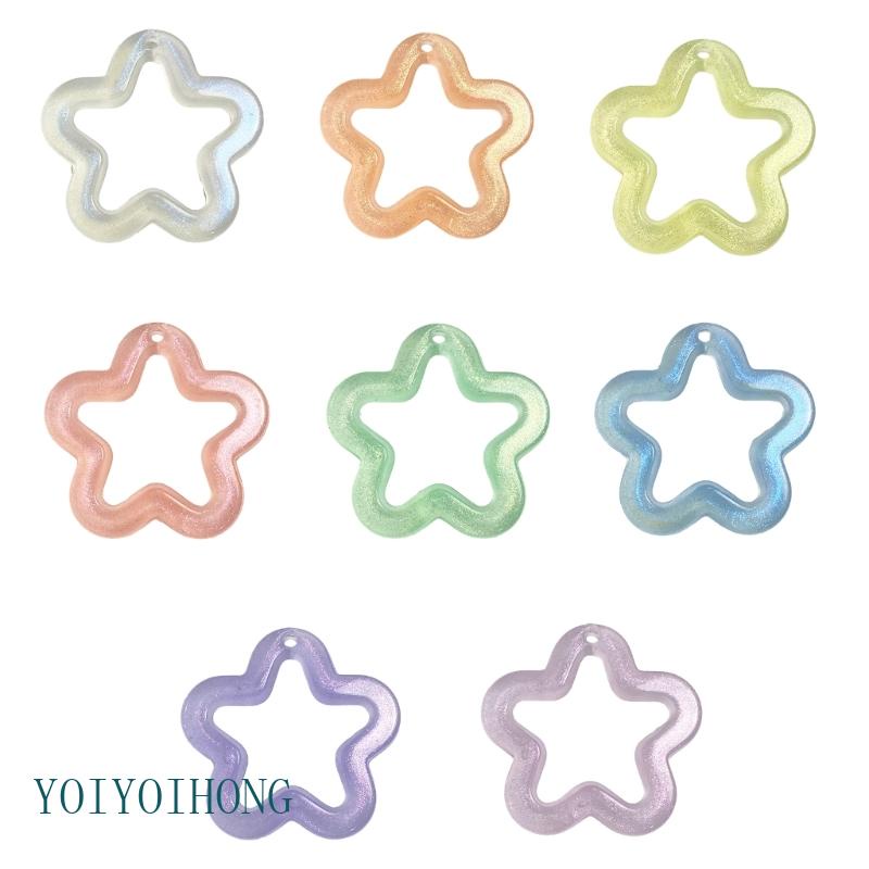 Mặt Dây Chuyền Hình Ngôi Sao Bằng Acrylic Phát Sáng DIY Connec