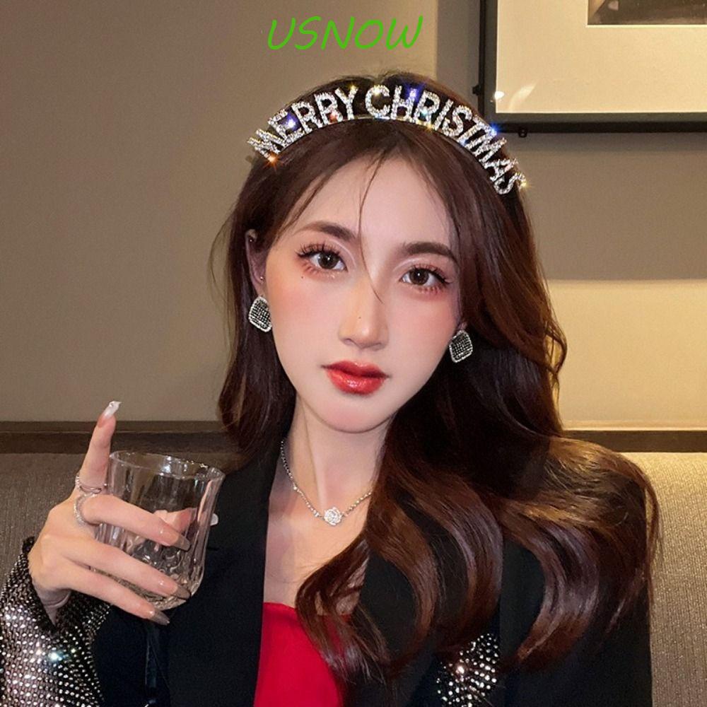 USNOW Băng Đô Tai Mèo Đính Đá Thời Trang