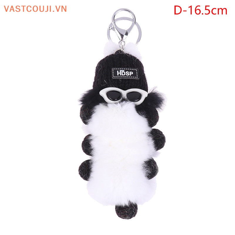 Móc Khóa Hình Sâu Bướm Nhồi Bông Xinh Xắn