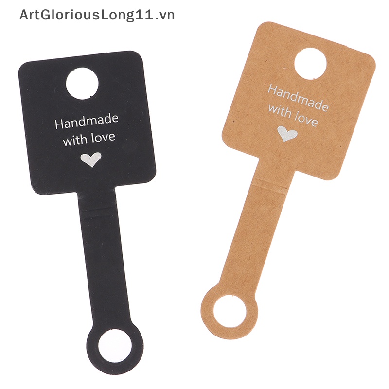 Set 50 Tấm Giấy Cứng Tự Dính 4x10cm Trưng Bày Trang Sức Vòng Đeo Tay