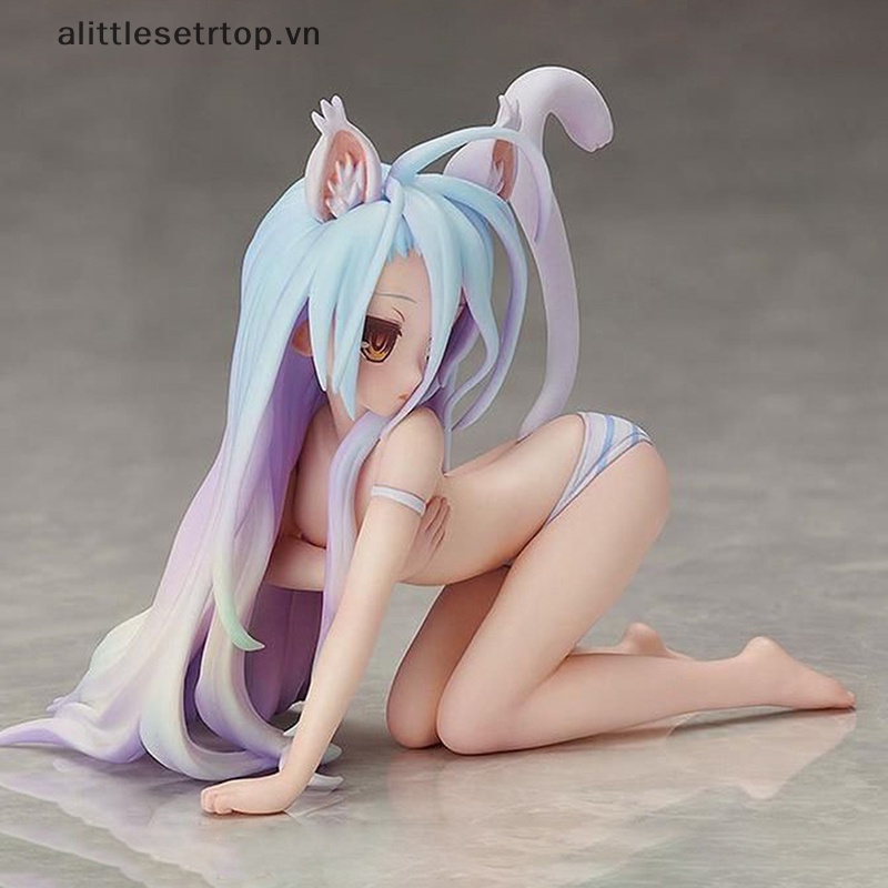 Alittlesetrtop 9cm anime no game no life shiro cat sexy figure girl quỳ action figure toy.