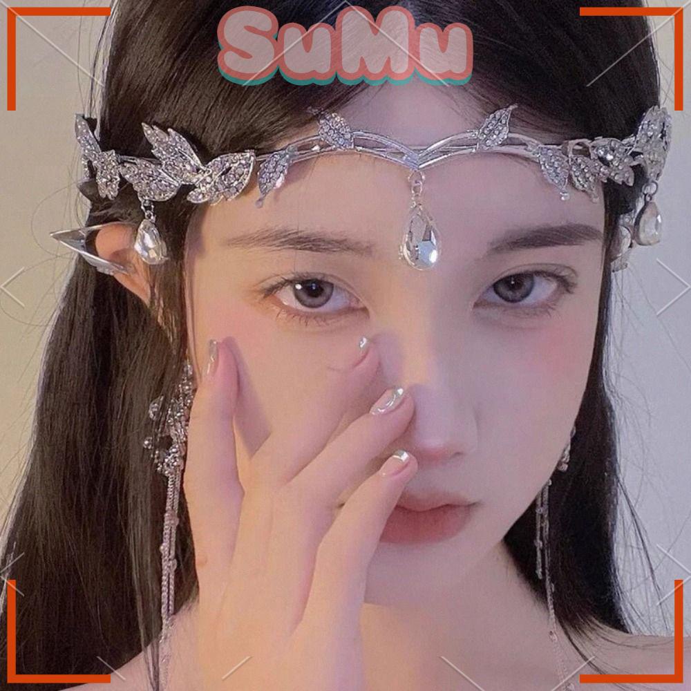 SUMU Băng Đô Cài Tóc Hình Vương Miện Có Đính Đá