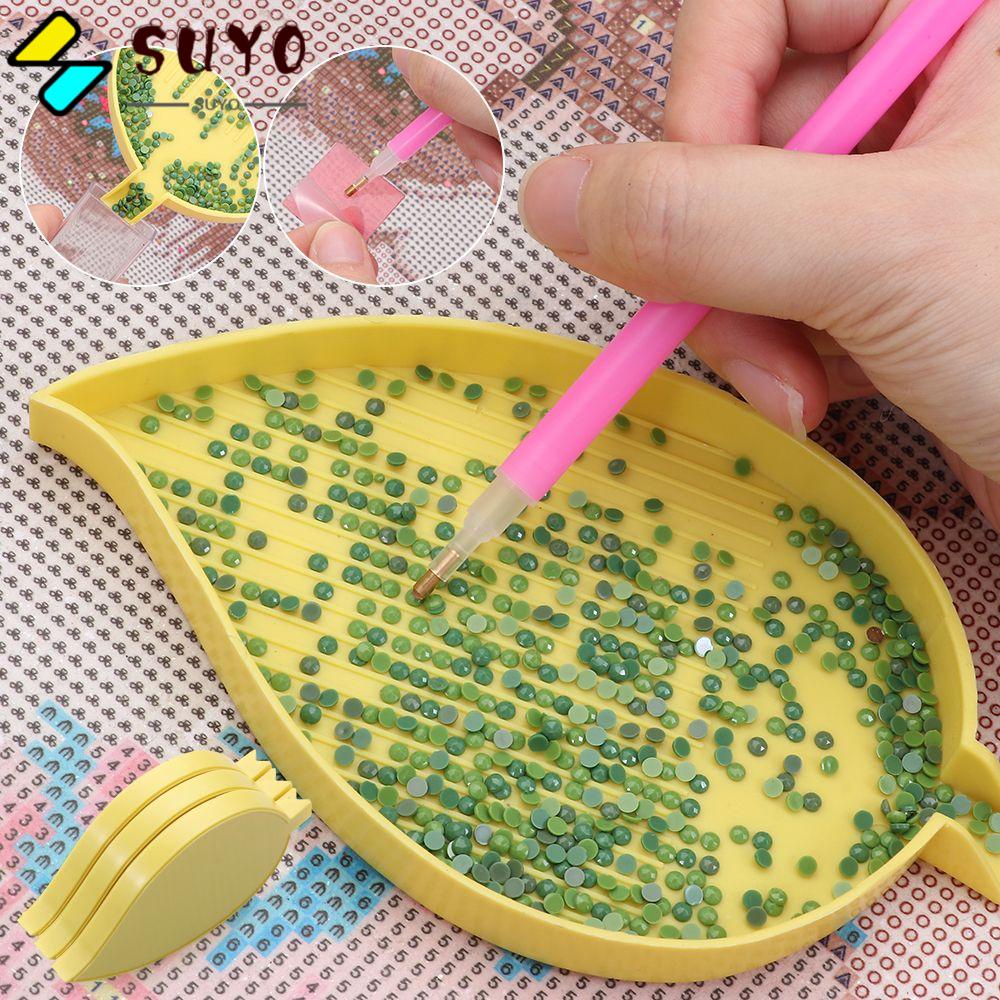 SUYO Khay Đựng Hạt Đá Làm Móng Nghệ Thuật Cỡ Lớn Tiện Dụng