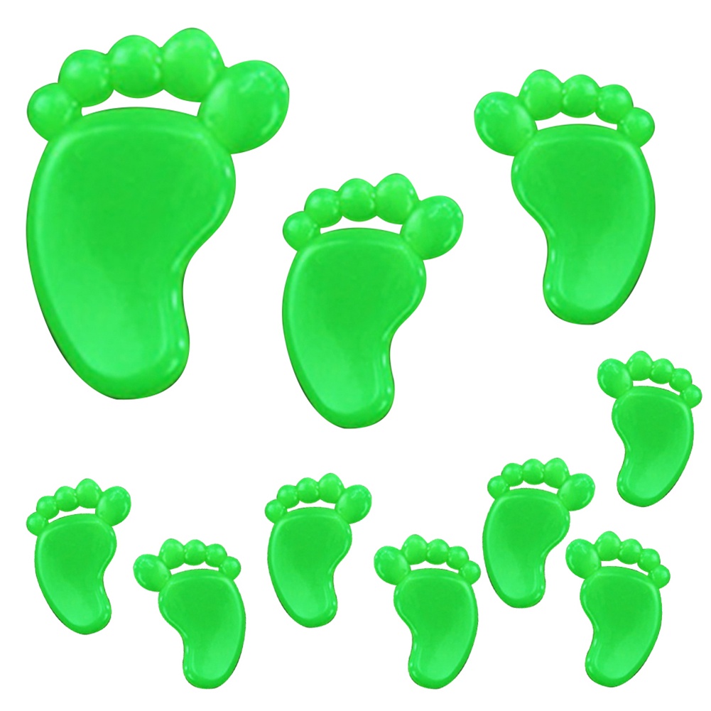 Bộ 10 Miếng Dán Tường Hình Dấu Chân Phát Sáng Trong Đêm Trang Trí Phòng Trẻ Em