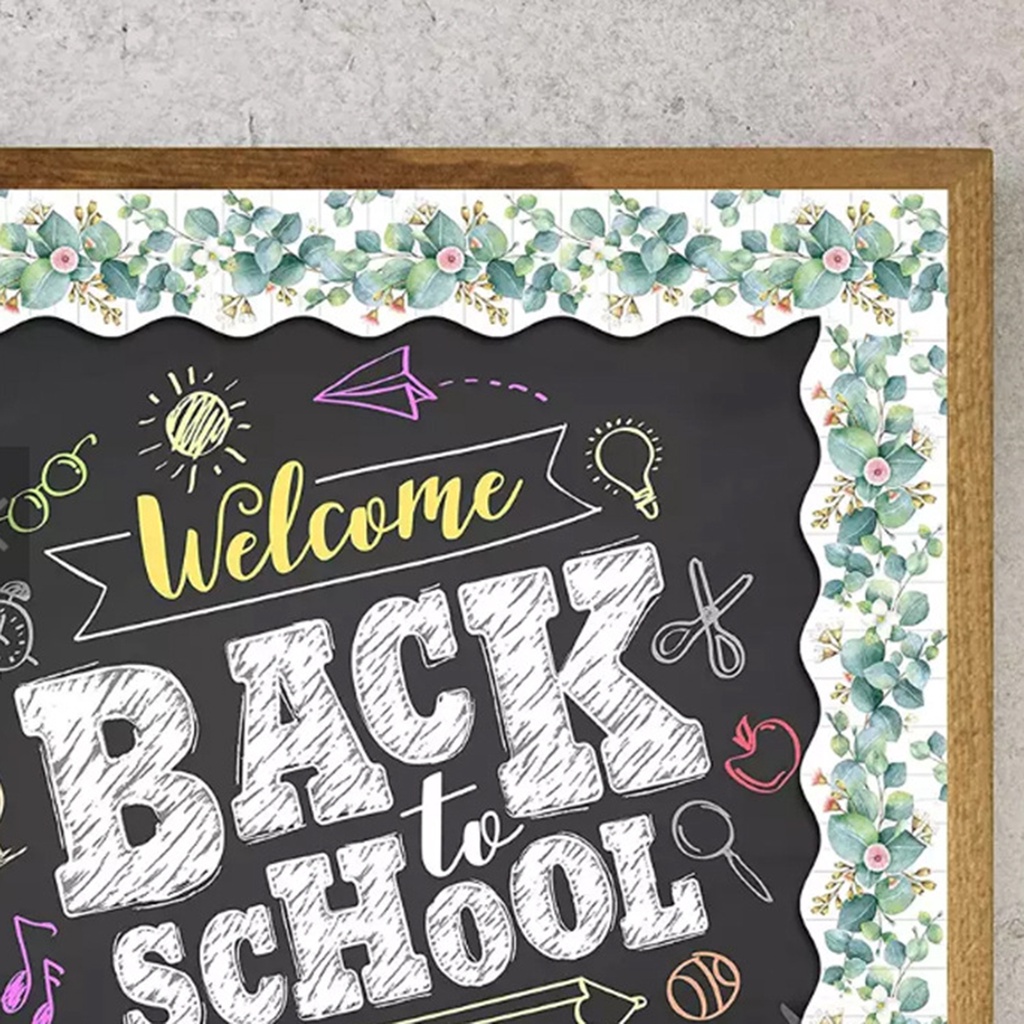 1 Cuộn 5M Sticker Dán Tường Chống Thấm Nước Hình Hoa Lá Bạch Đàn