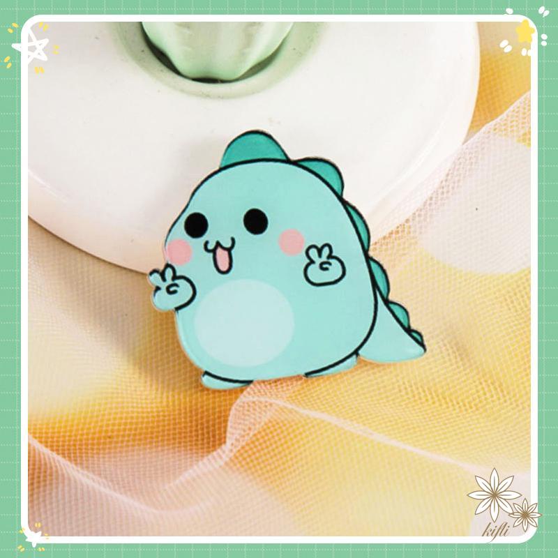 Huy Hiệu Cài Áo Hình Khủng Long Hoạt Hình Đáng Yêu Thời Trang Theo Phong Cách Nhật Hàn