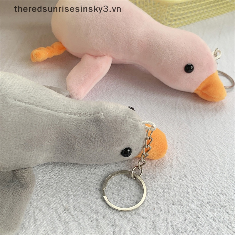 1 Móc Khóa Vịt Nhồi Bông Nằm Dễ Thương Dành Cho Bạn Gái