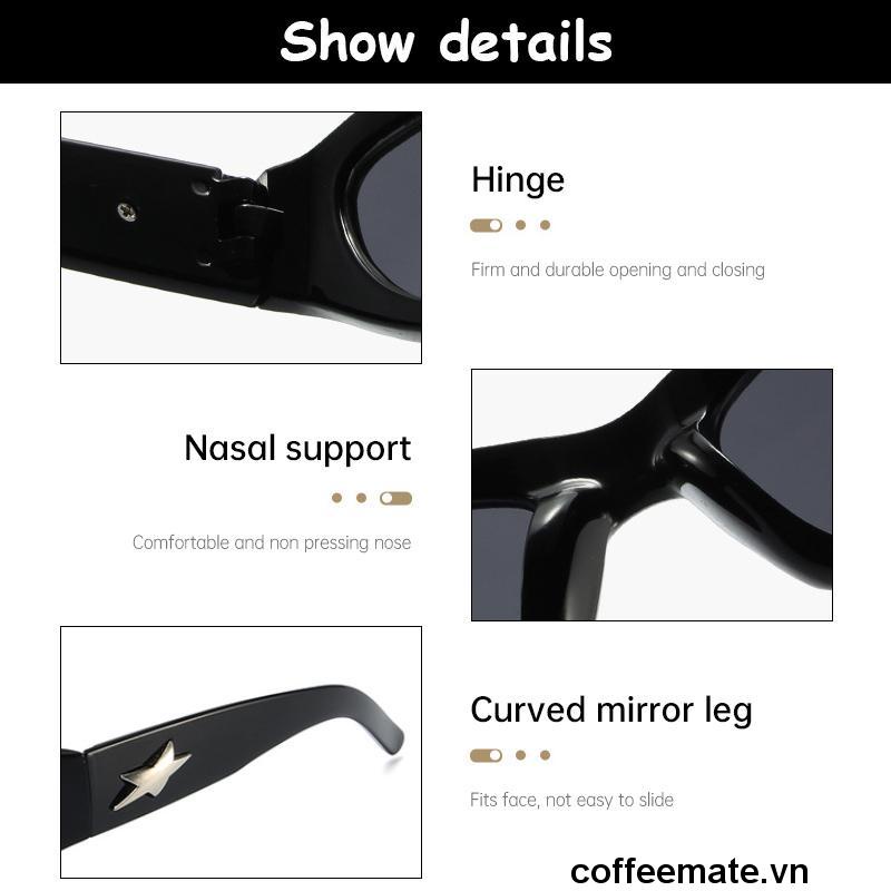 ⚡Kính Râm Quấn Tròng Hình Ngôi Sao Năm Cánh Phong Cách Hip Hop Punk Y2K Cá Tính Cho Nam Và Nữ