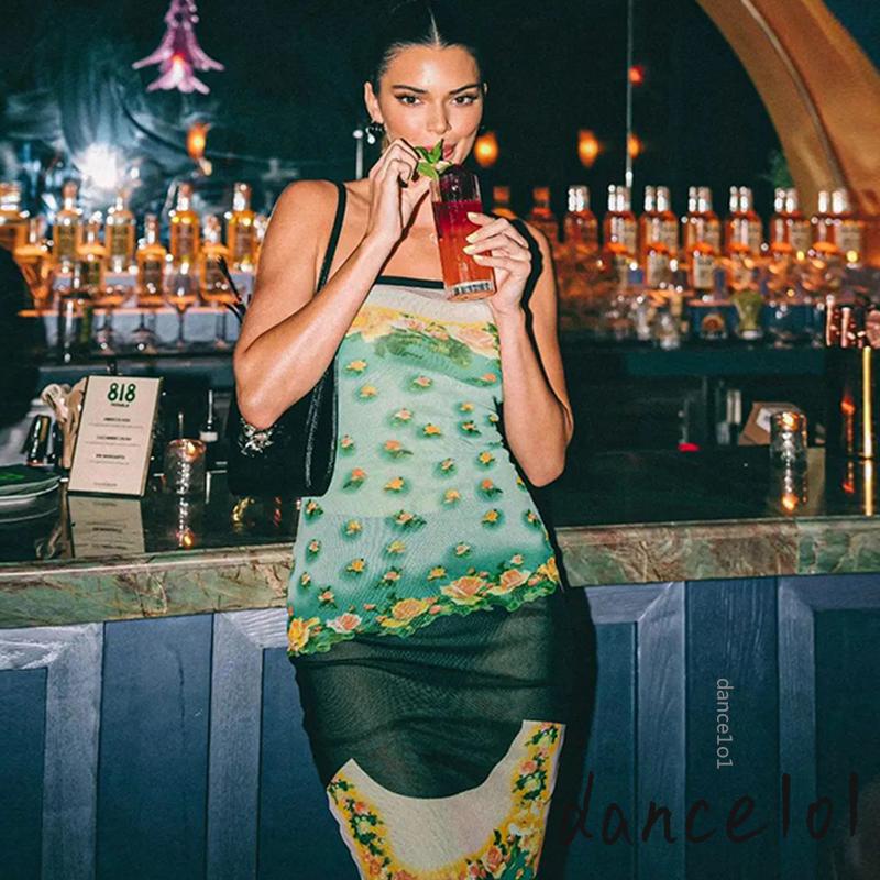 Đầm Dài Ôm Dáng Hở Vai In Họa Tiết Hoa Phong Cách Bohemian Thời Trang Mùa Hè Cho Nữ 1O1