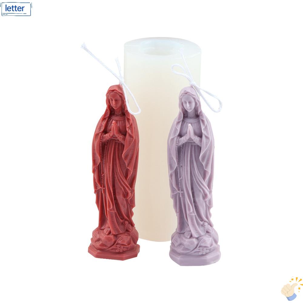 LET Khuôn Silicone Tạo Hình Làm Nến 3D Hình Đức Mẹ Mary