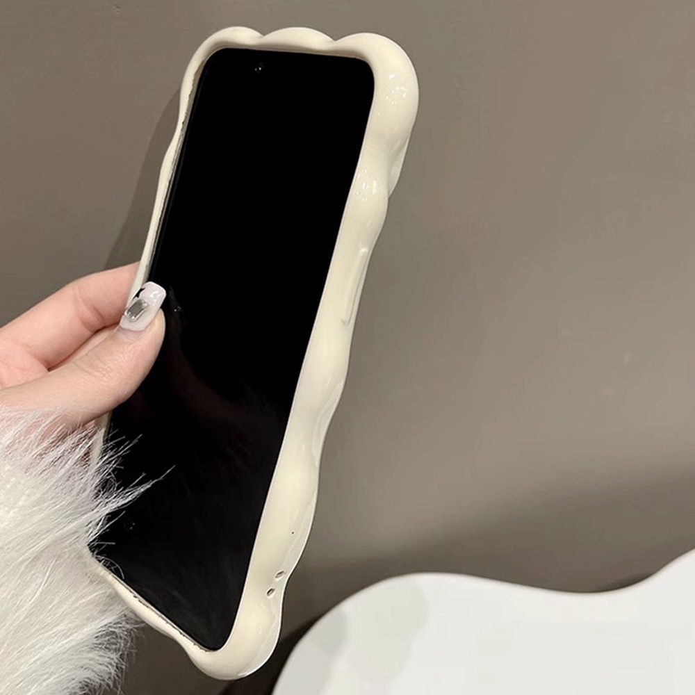 Ốp Điện Thoại TPU Mềm Chống Sốc Họa Tiết Gợn Sóng Màu Macaron Cho IPhone 11 12 13 14 Pro Max