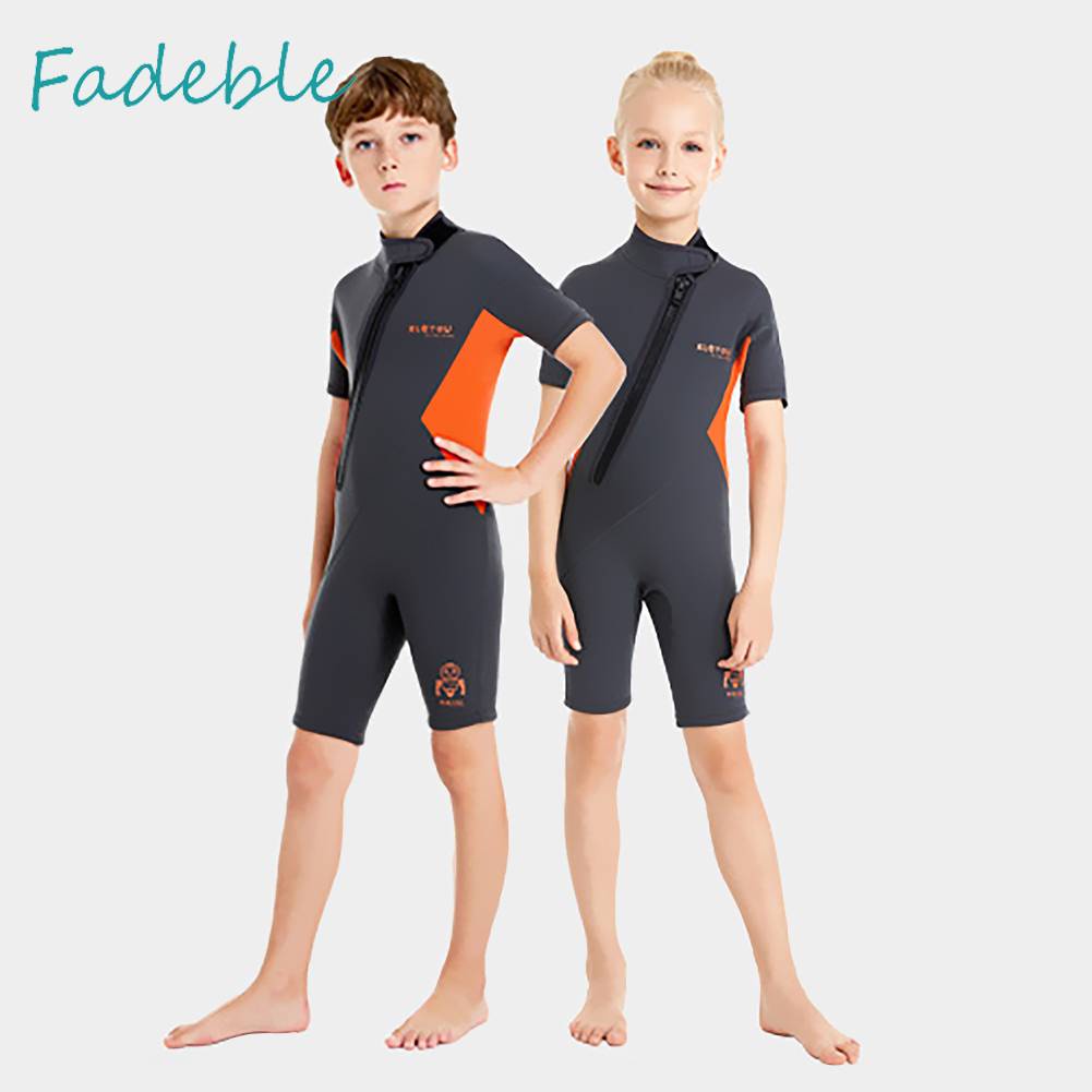 Bộ Đồ Lặn Giữ Ấm Bằng Cao Su Tổng Hợp Có Khóa Kéo Dành Cho Trẻ Em