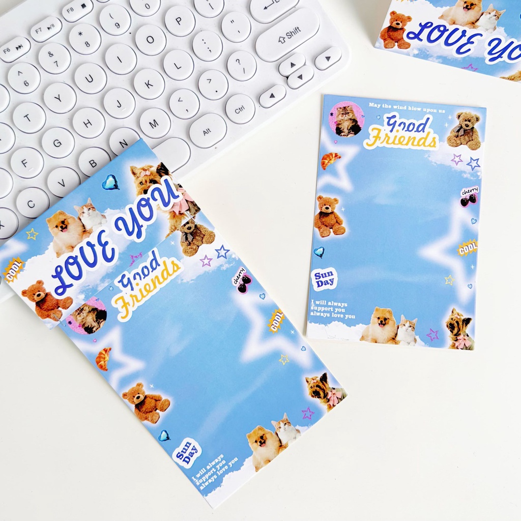 Set 10 Tấm card Hoạt Hình Dễ Thương Trang Trí Sự Bảo Vệ