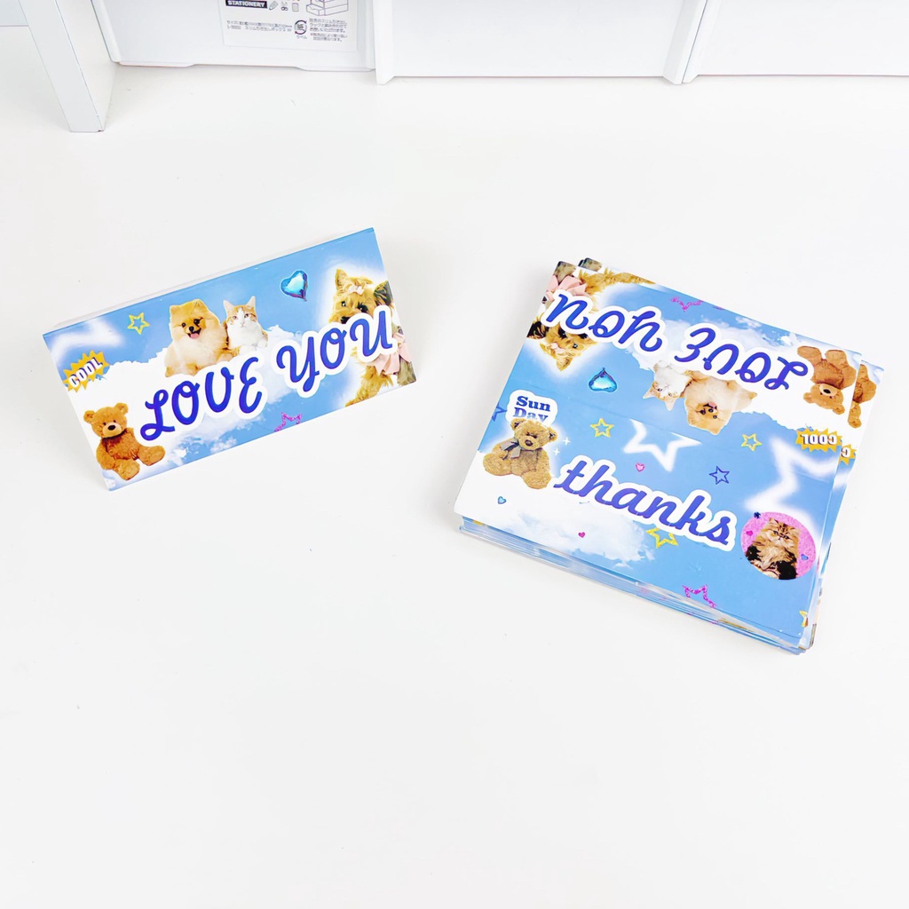 Set 10 Tấm card Hoạt Hình Dễ Thương Trang Trí Sự Bảo Vệ