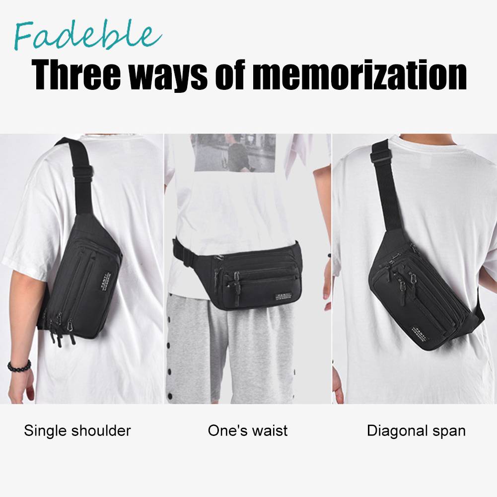 Túi Đeo Chéo Ngực Bằng Da PU 400D Chống Văng Nước Tiện Dụng Mang Theo Du Lịch