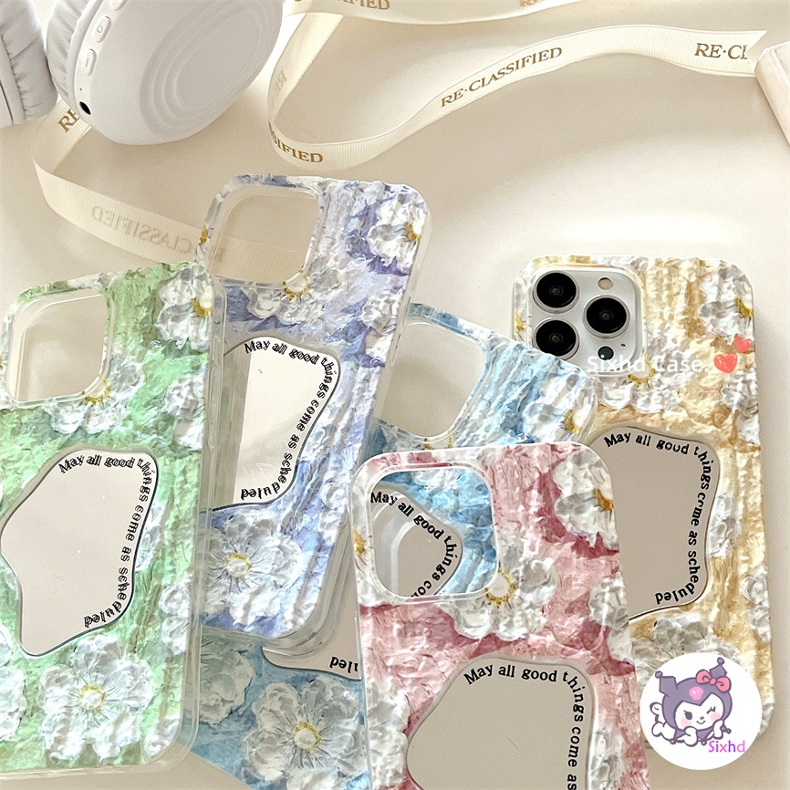 Ốp Lưng iPhone 8 7 6 6s Plus 11 14 13 12 Pro Max SE2020 X Xr Xs Max sixhd Ốp Điện Thoại Mềm Họa Tiết Hoa 3D Cho