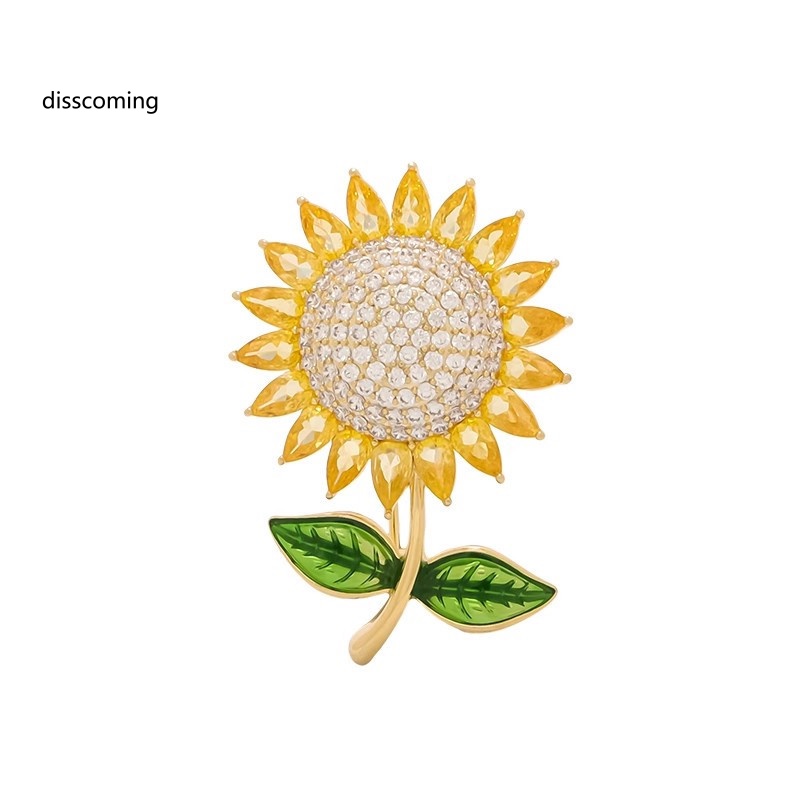 Áo Thun In Hình SL SL SL Thời Trang Năng Động| Trâm Cài Áo Hình Hoa Hướng Dương Đính Đá Zircon Siêu Lấp Lánh