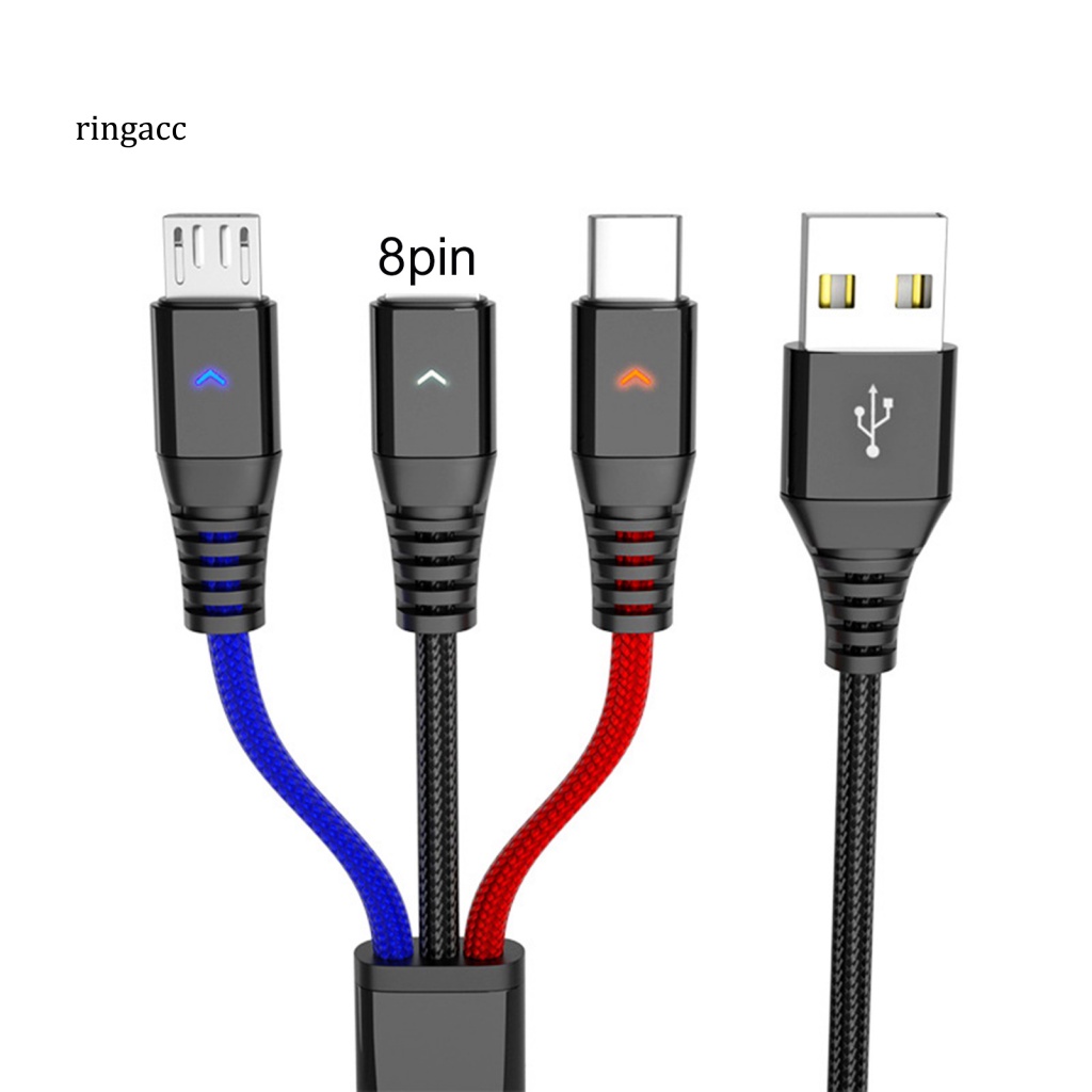 Dây Cáp Sạc USB Type-C 8-pin Màu Trơn Cho Xe Hơi