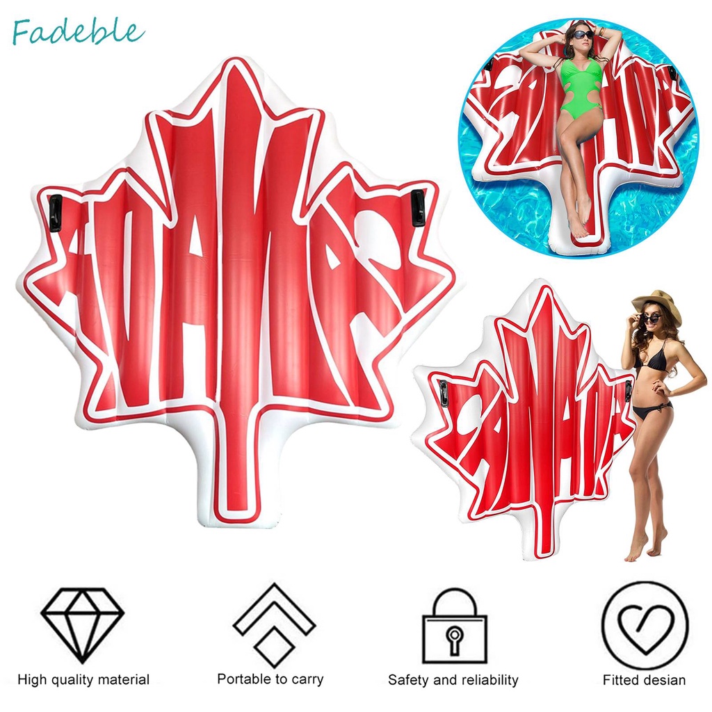 Phao Bơi Bơm Hơi Bằng PVC Hình Chiếc Lá Xinh Xắn