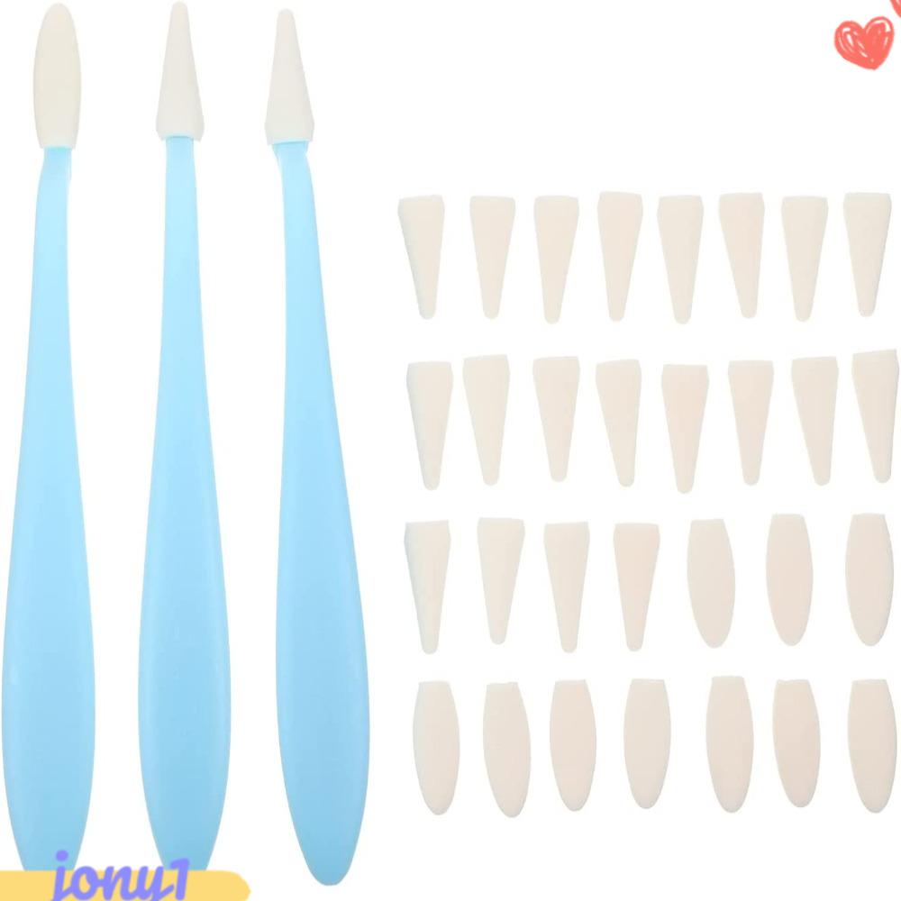 JONYE Dụng Cụ Pha Trộn Bằng Than Nhựa Trắng / Xanh Dương 17.5cm Rộng 1.9cm Cho Học Sinh