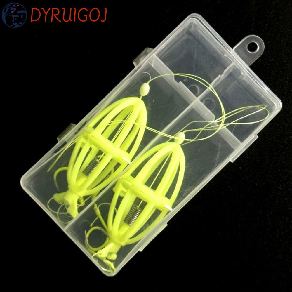 DYRUIDOJ Set 4 Dụng Cụ Bẫy Mồi Câu Cá Màu Bạc Dạ Quang