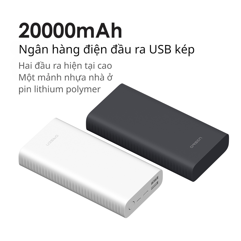 Sạc Dự Phòng Orsen E39 20000mAh Chính Hãng 100% Sạc Nhanh Cổng USB | Pin Elop Chính Hãng 100% 100%