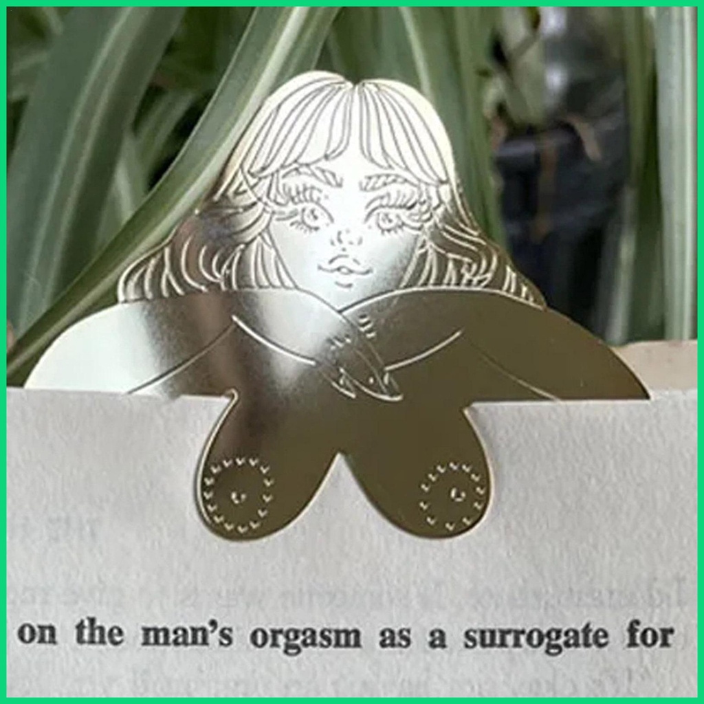 Thẻ Đánh Dấu Trang Sách Bằng Kim Loại Mỏng Tông Vàng Đồng Vui Nhộn Cho Nam Và Nữ jiwvn